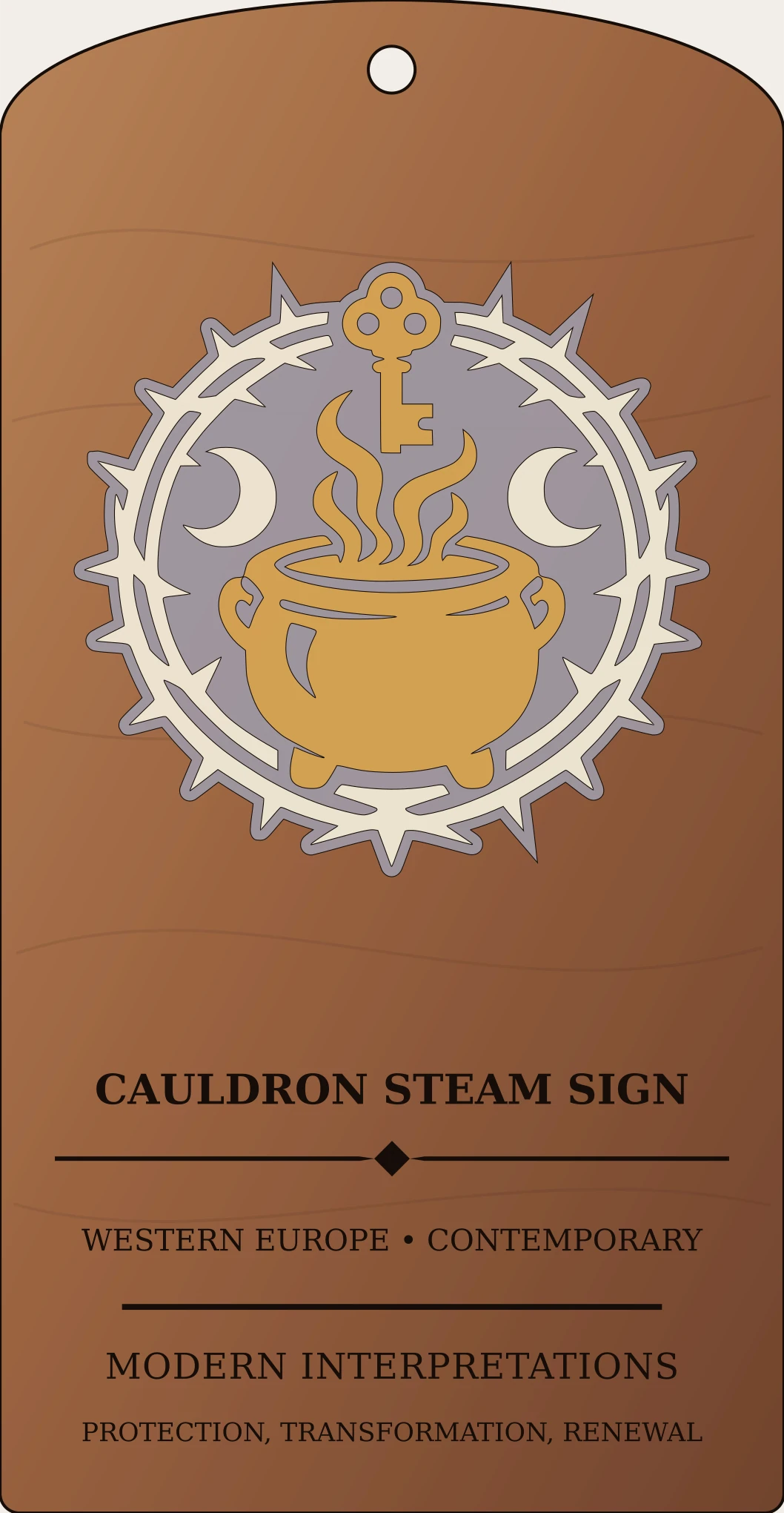Cauldron Steam Sign Sanctum Hex Archive Plaque preview