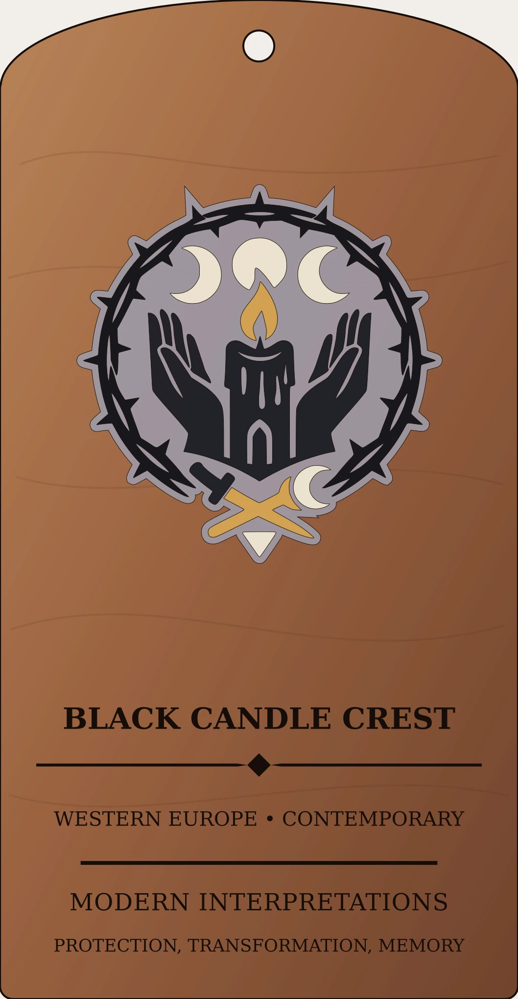 Black Candle Crest Sanctum Hex Archive Plaque preview