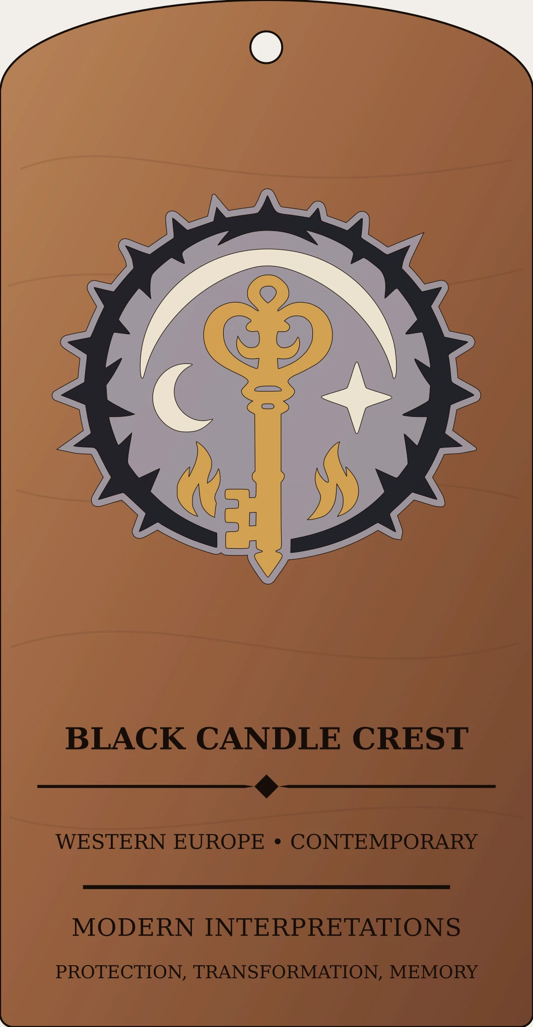 Black Candle Crest Sanctum Hex Archive Plaque preview