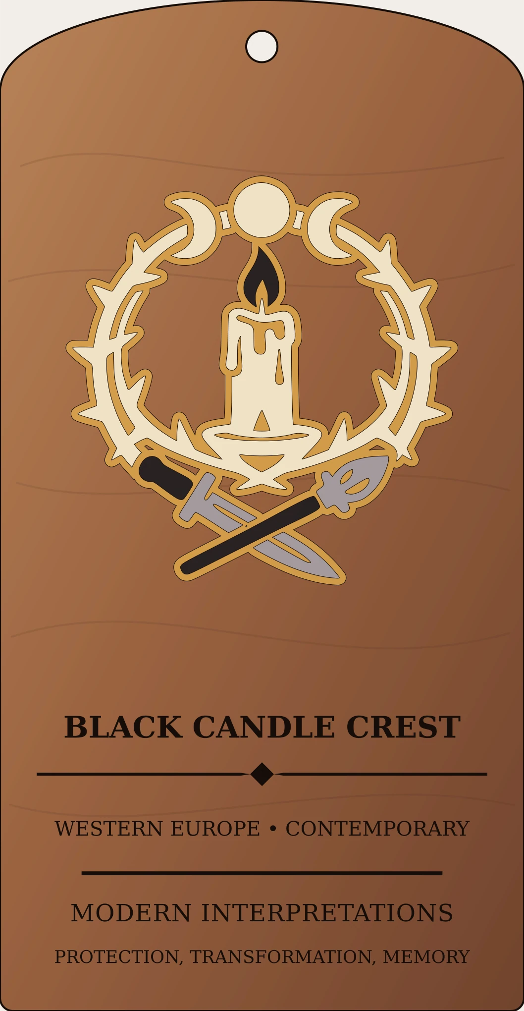 Black Candle Crest Sanctum Hex Archive Plaque preview