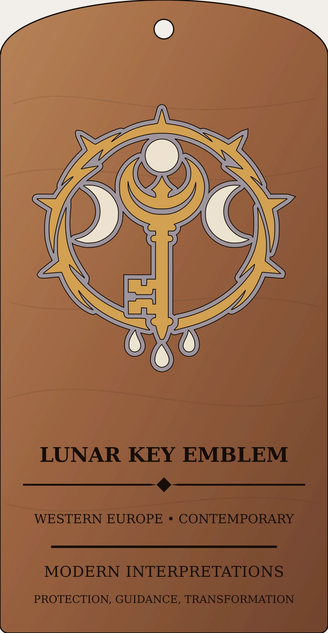 Lunar Key Emblem Sanctum Hex Archive Plaque preview