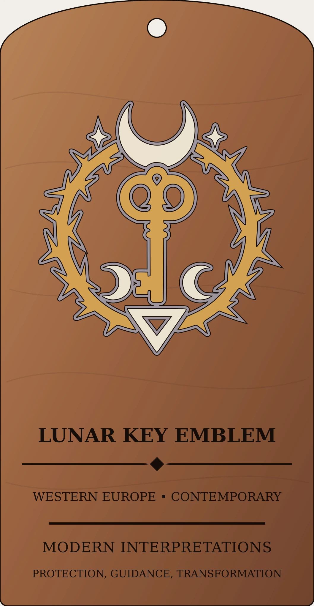Lunar Key Emblem Sanctum Hex Archive Plaque preview