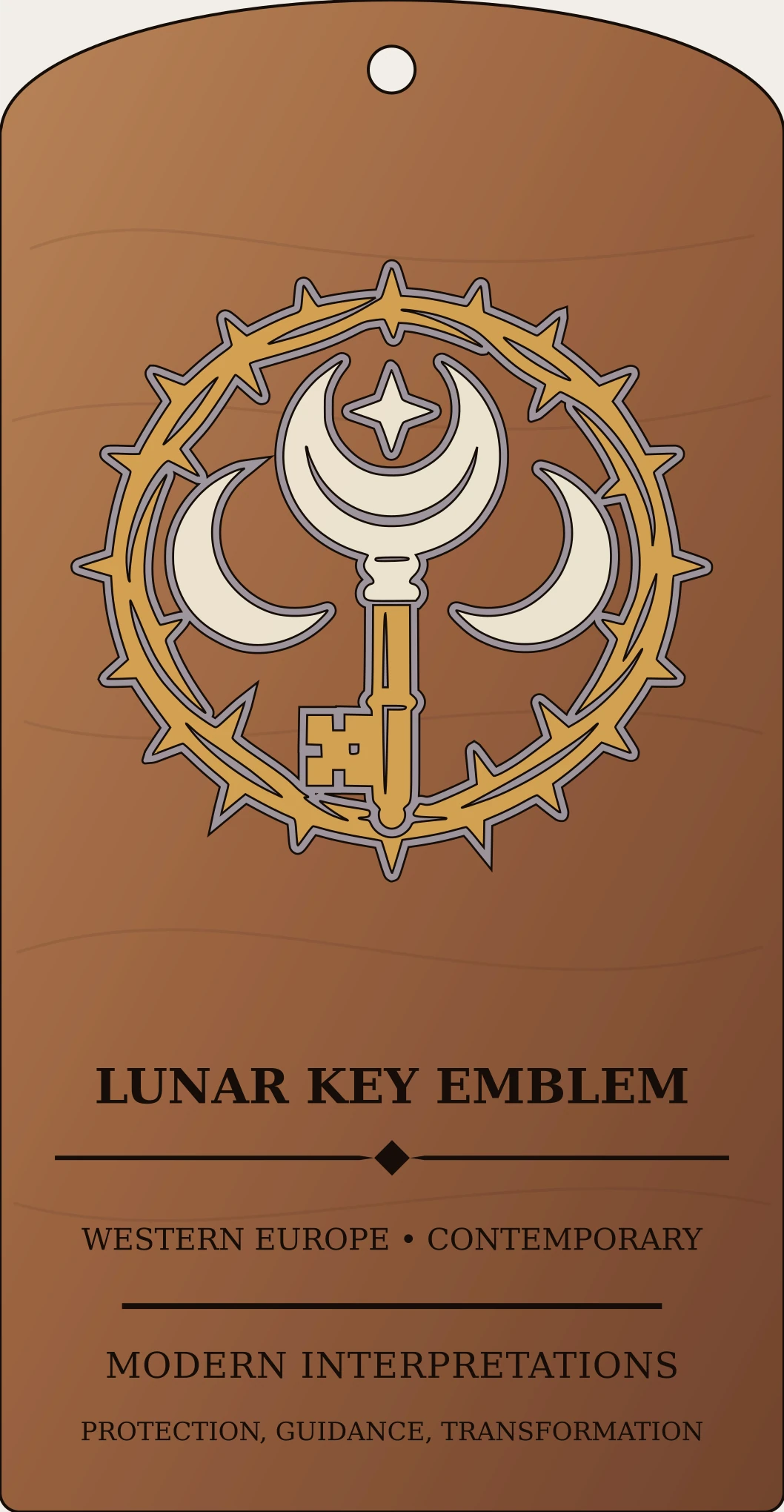 Lunar Key Emblem Sanctum Hex Archive Plaque preview