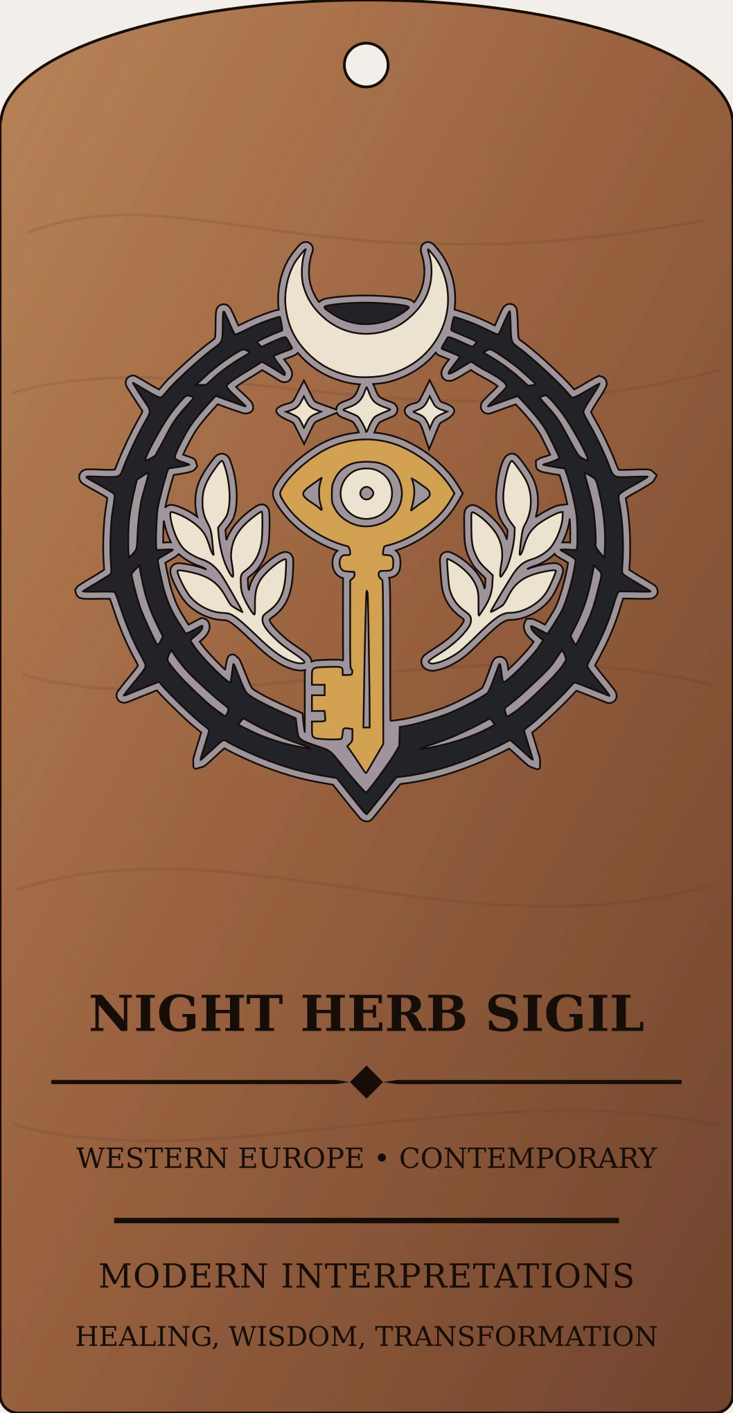 Night Herb Sigil Sanctum Hex Archive Plaque preview