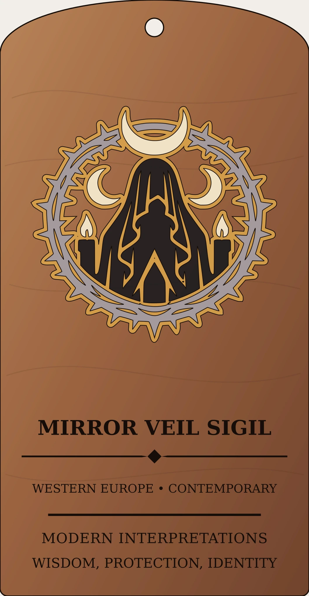 Mirror Veil Sigil Sanctum Hex Archive Plaque preview