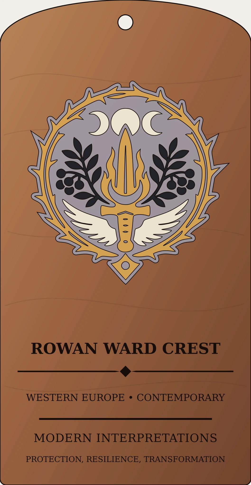 Rowan Ward Crest Sanctum Hex Archive Plaque preview