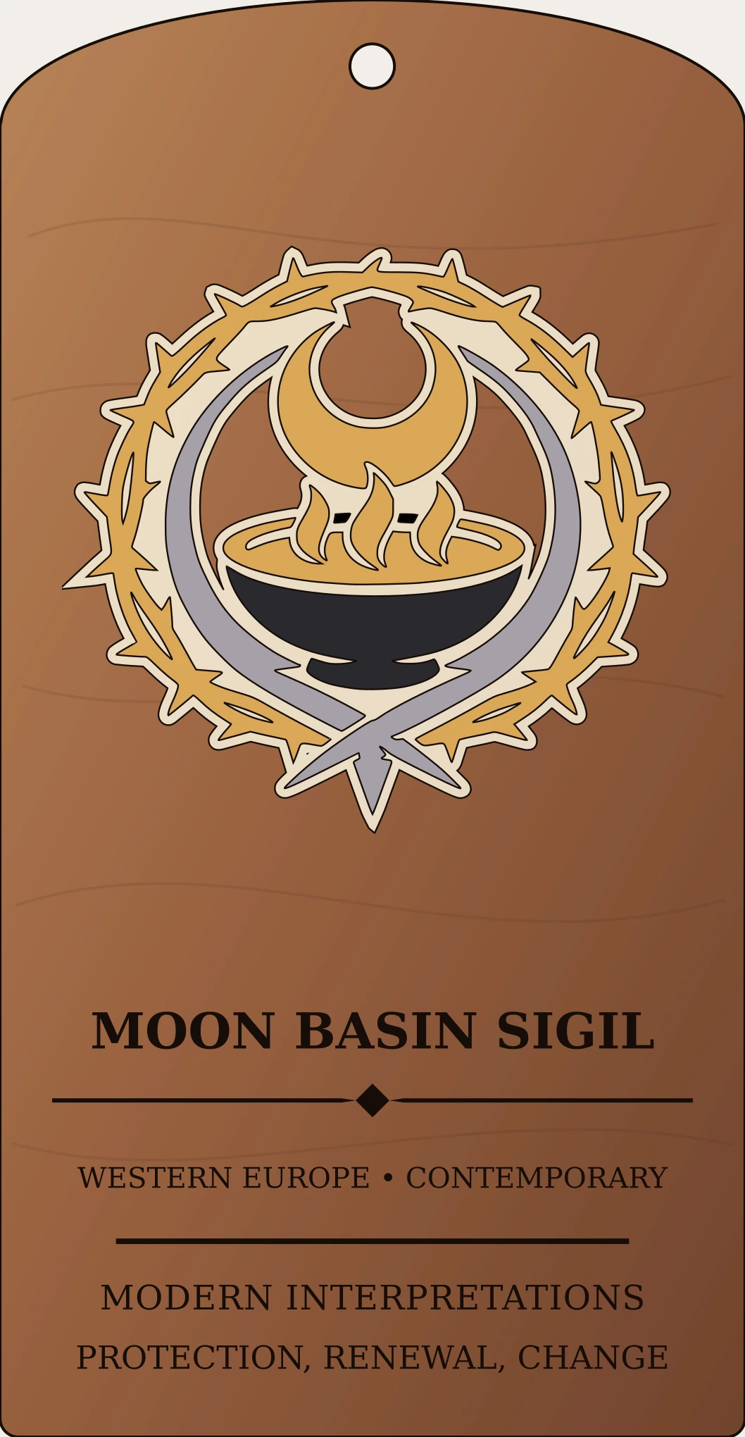 Moon Basin Sigil Sanctum Hex Archive Plaque preview