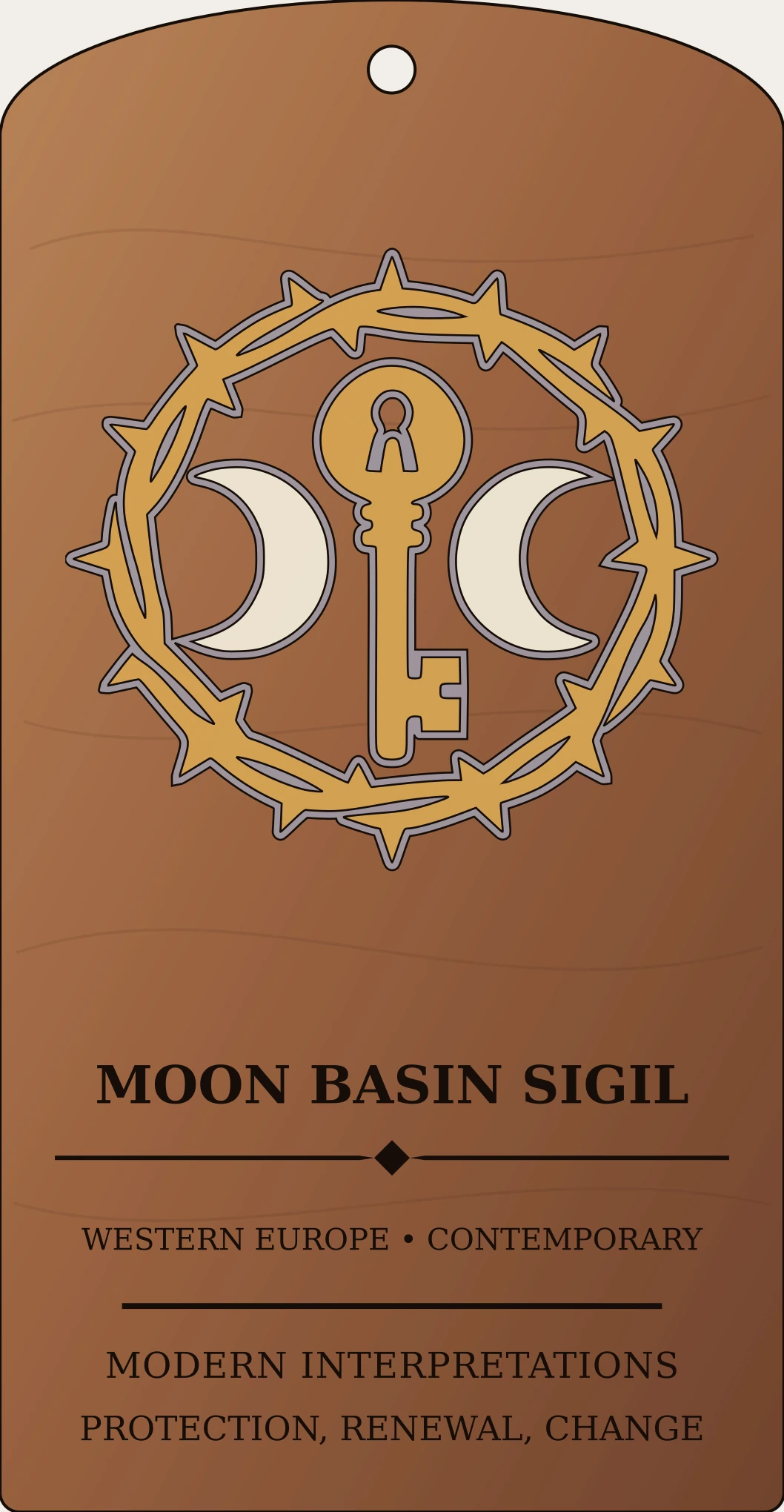 Moon Basin Sigil Sanctum Hex Archive Plaque preview