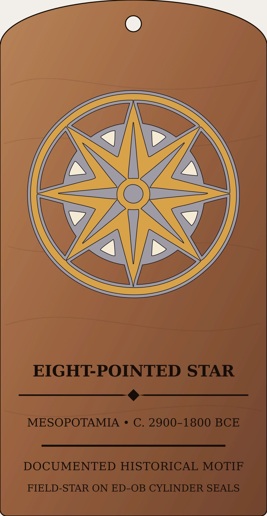 Eight-Pointed Star — Documented Sumerian/Akkadian Motif, Early Dynastic–Old Babylonian Sanctum Hex Archive Plaque preview