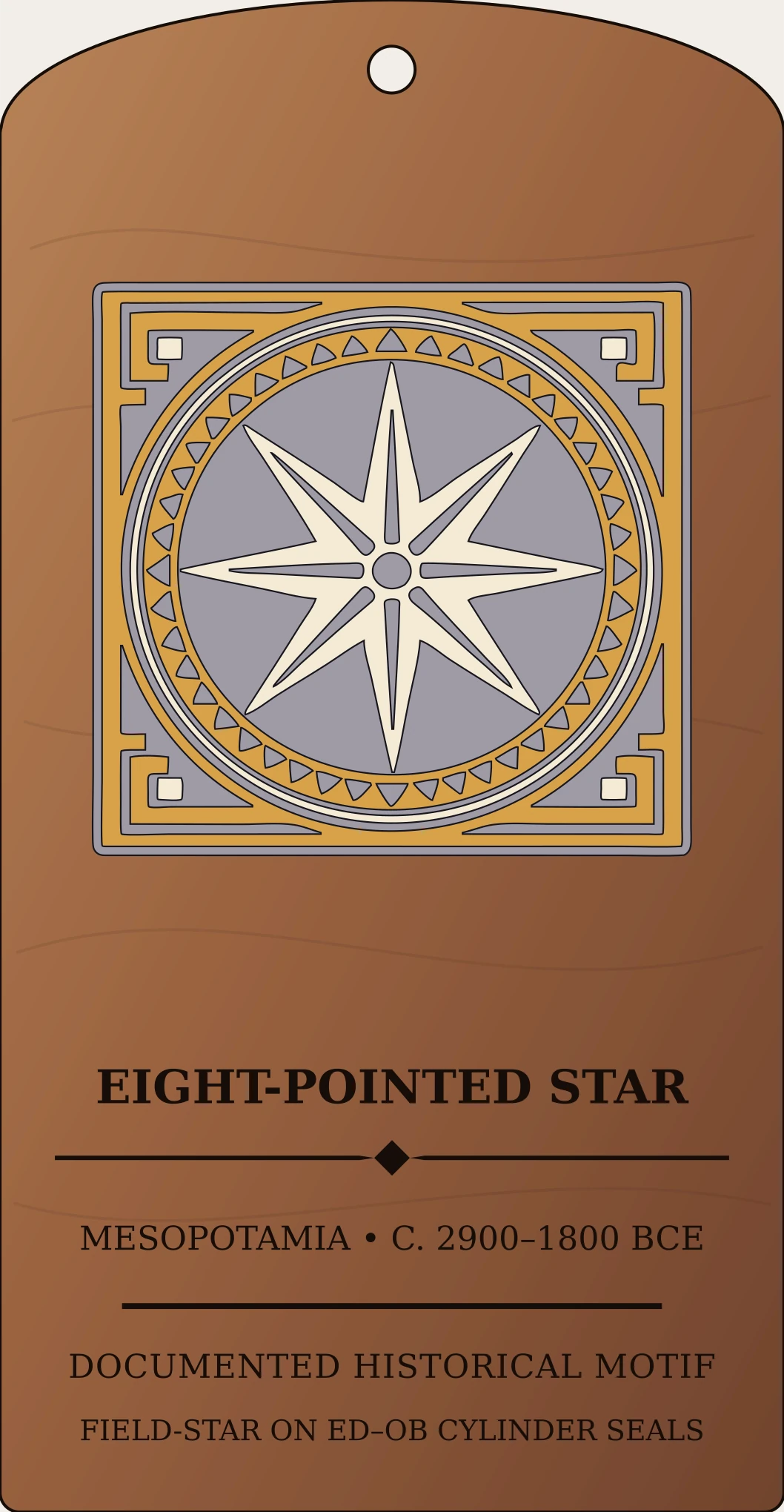 Eight-Pointed Star — Documented Sumerian/Akkadian Motif, Early Dynastic–Old Babylonian Sanctum Hex Archive Plaque preview