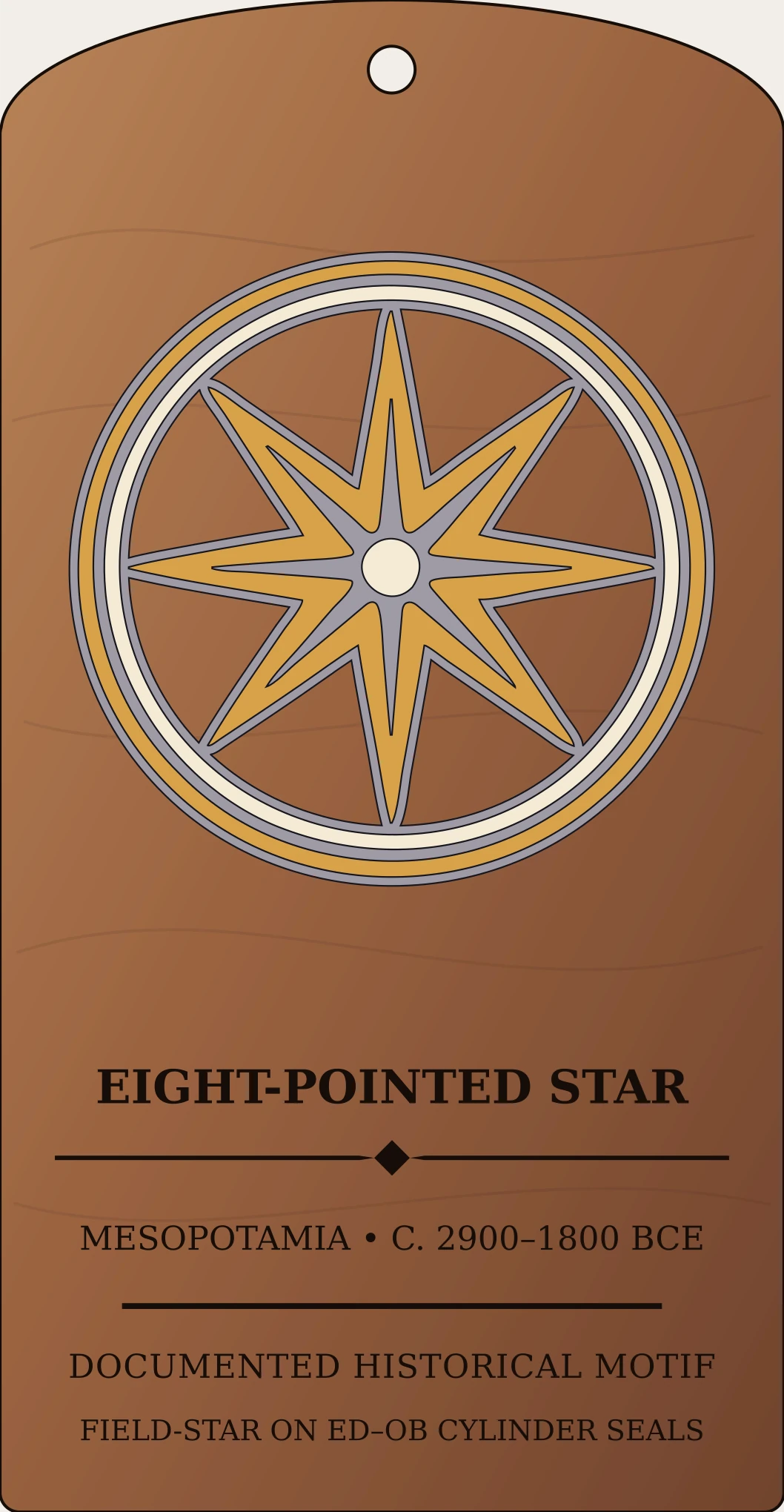 Eight-Pointed Star — Documented Sumerian/Akkadian Motif, Early Dynastic–Old Babylonian Sanctum Hex Archive Plaque preview