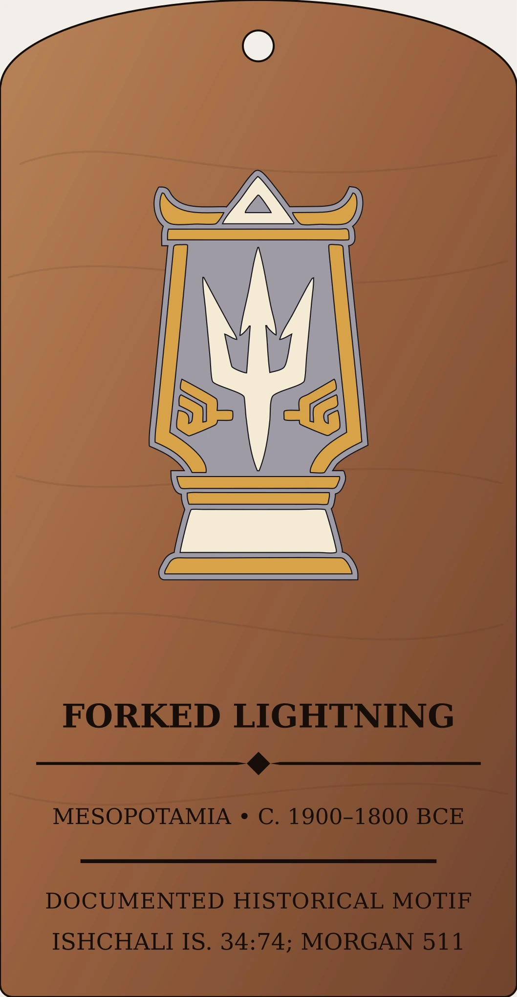 Forked Lightning of Ishkur/Adad — Documented Akkadian Motif, Old Babylonian Sanctum Hex Archive Plaque preview