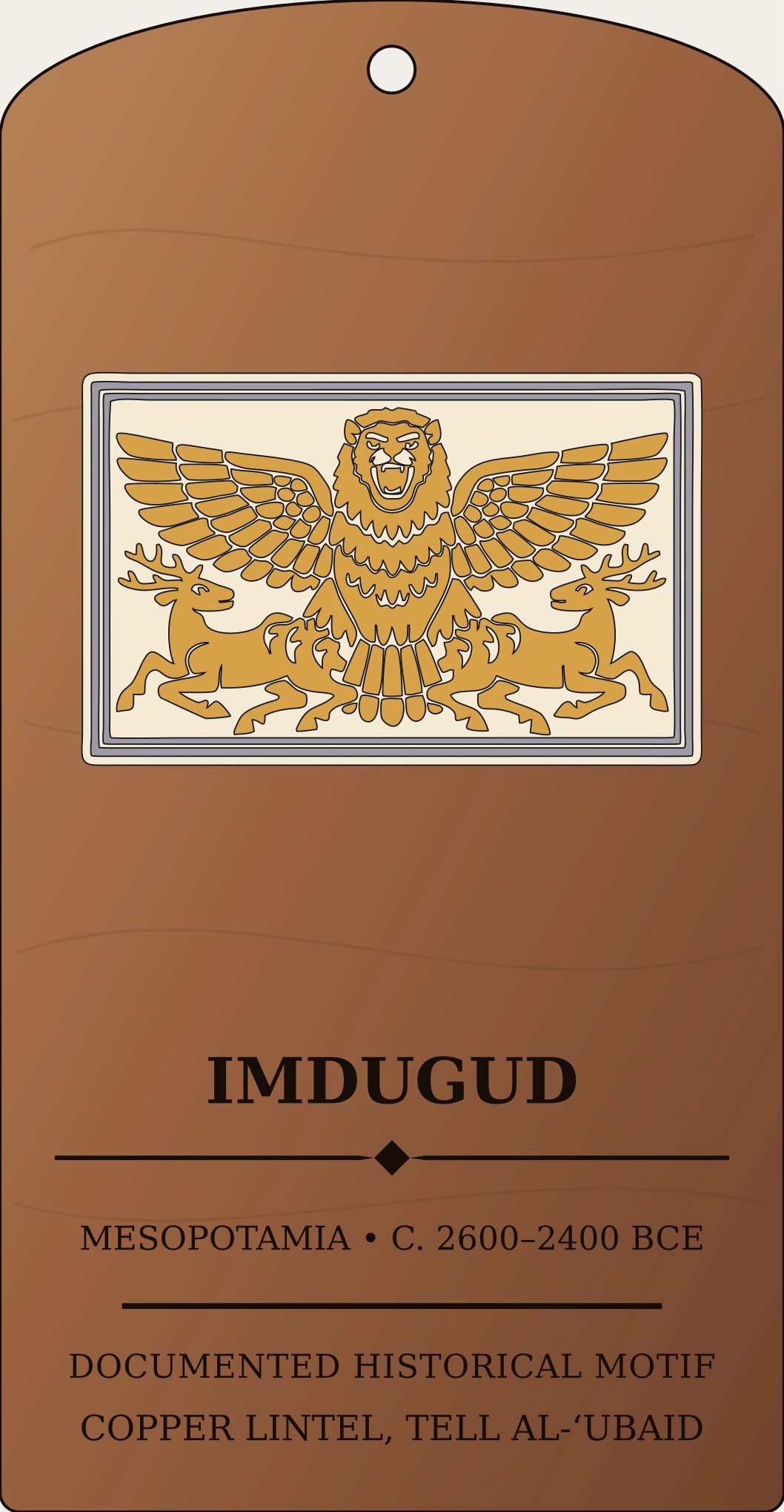 Imdugud (lion-headed eagle) — Documented Sumerian Motif, Early Dynastic Sanctum Hex Archive Plaque preview