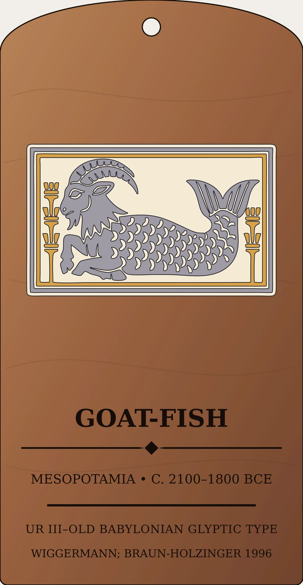 Goat-Fish — Documented Sumerian/Akkadian Motif, Ur III–Old Babylonian Sanctum Hex Archive Plaque preview
