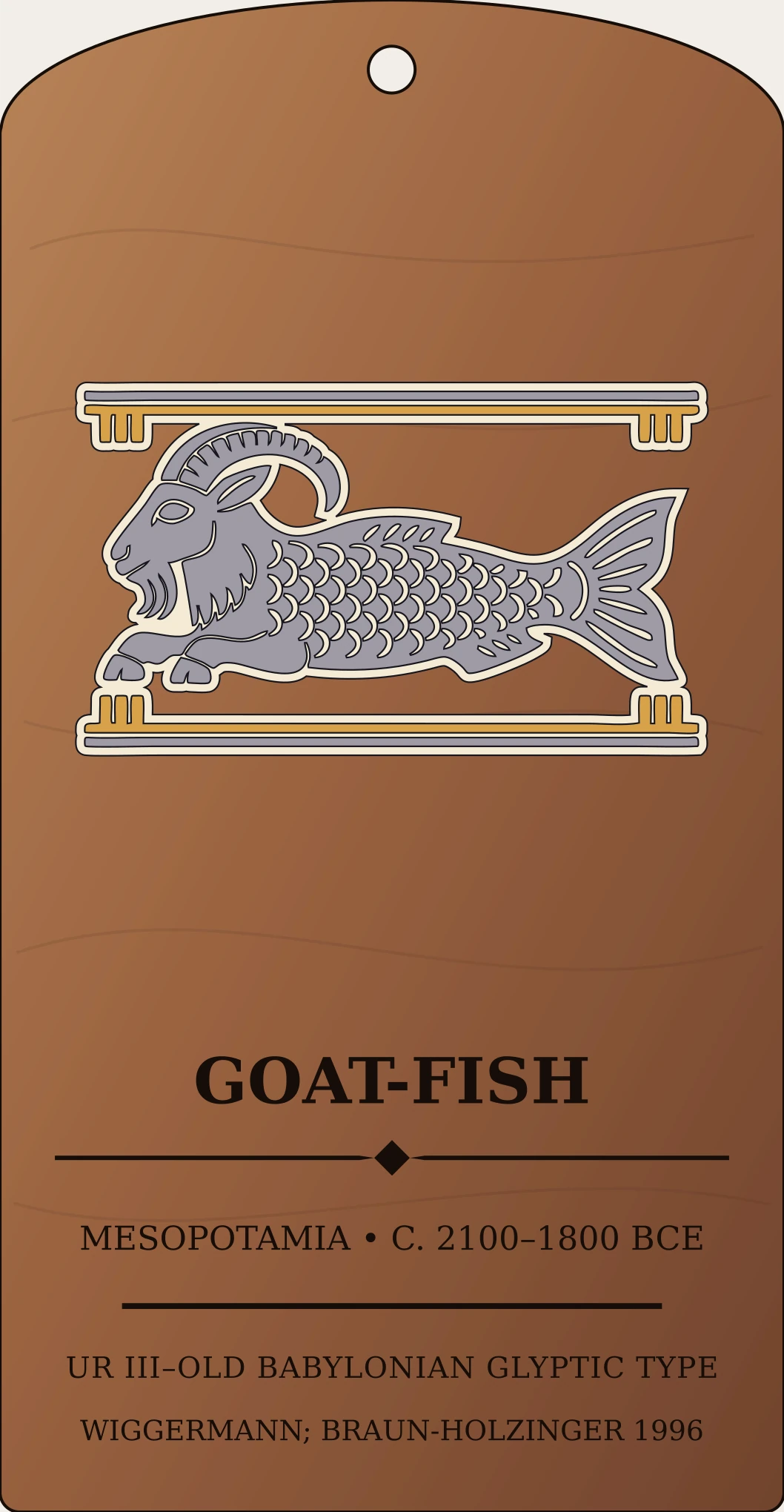 Goat-Fish — Documented Sumerian/Akkadian Motif, Ur III–Old Babylonian Sanctum Hex Archive Plaque preview