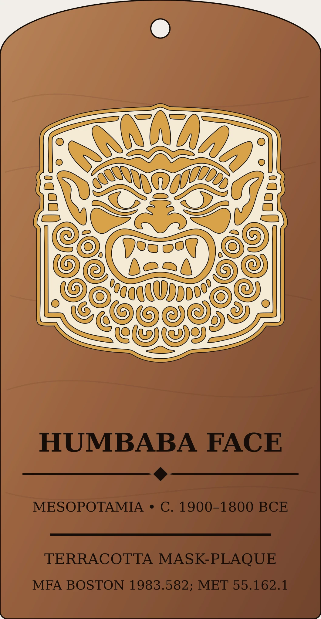 Humbaba Frontal Face — Documented Akkadian Motif, Old Babylonian Sanctum Hex Archive Plaque preview