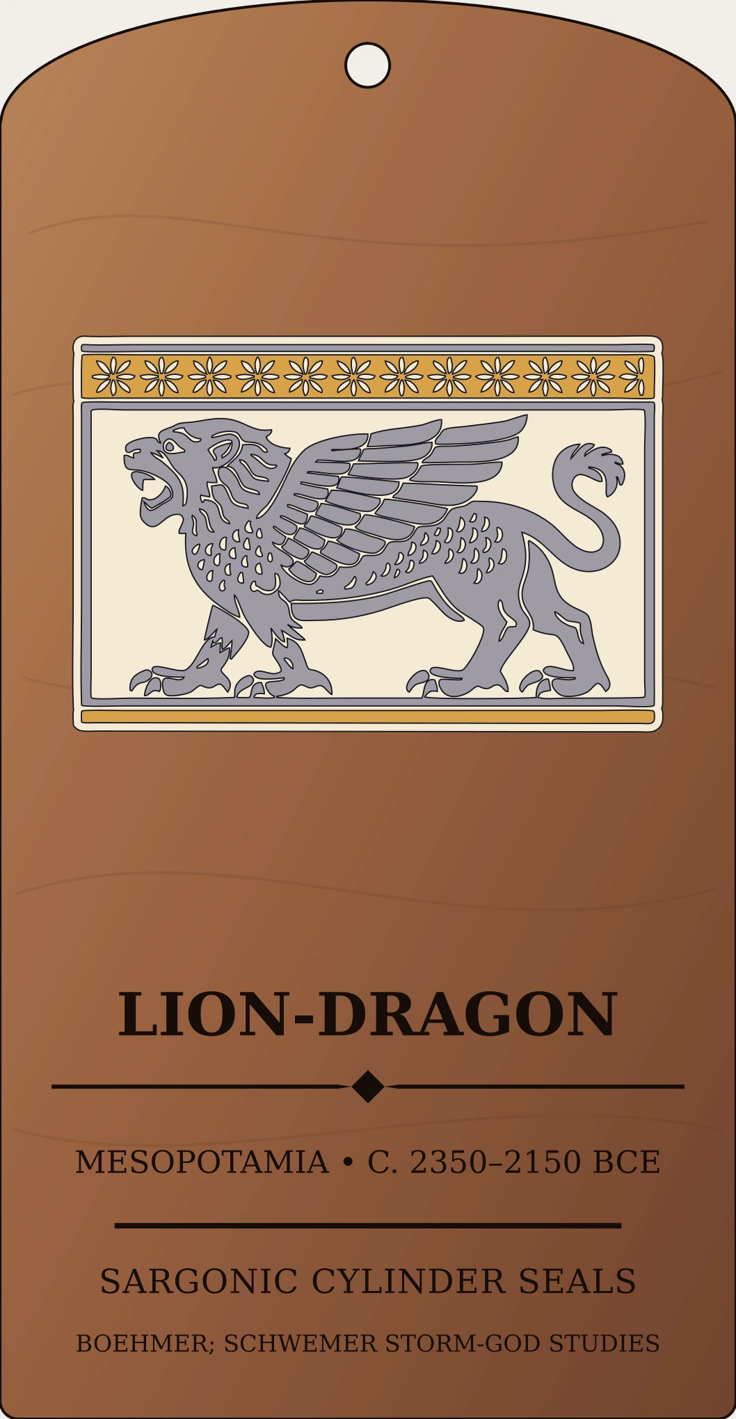 Lion-Dragon of Ishkur — Documented Akkadian Motif, Akkadian Sanctum Hex Archive Plaque preview
