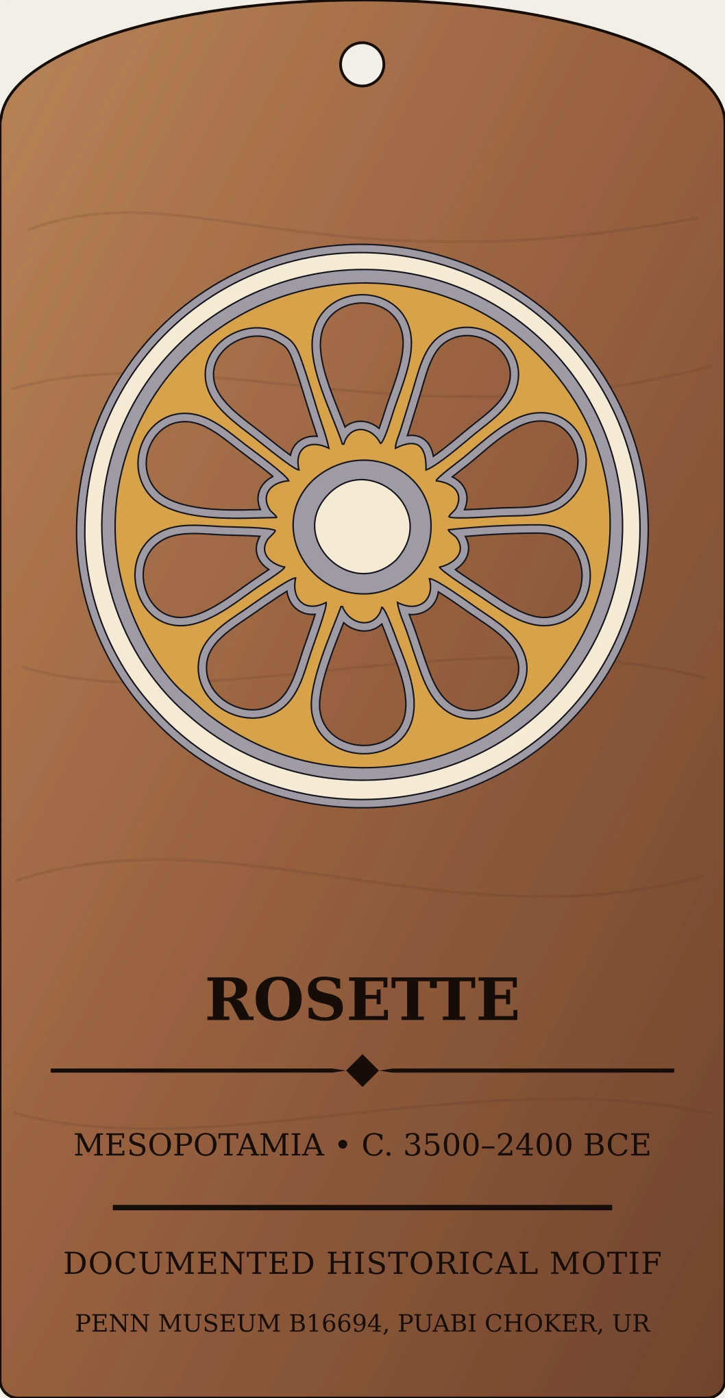 Rosette — Documented Sumerian Motif, Late Uruk–Early Dynastic Sanctum Hex Archive Plaque preview