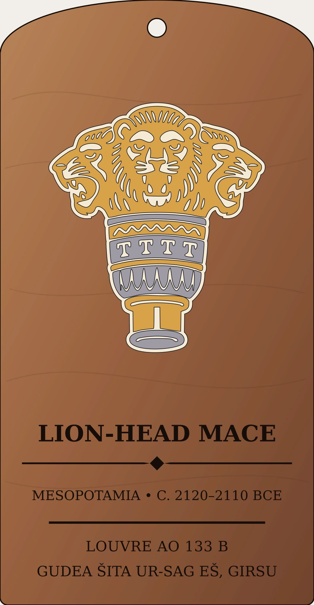 Triple-lion-head mace (šita ur-sag eš) of Ningirsu — Documented Sumerian Motif, Lagash II Sanctum Hex Archive Plaque preview