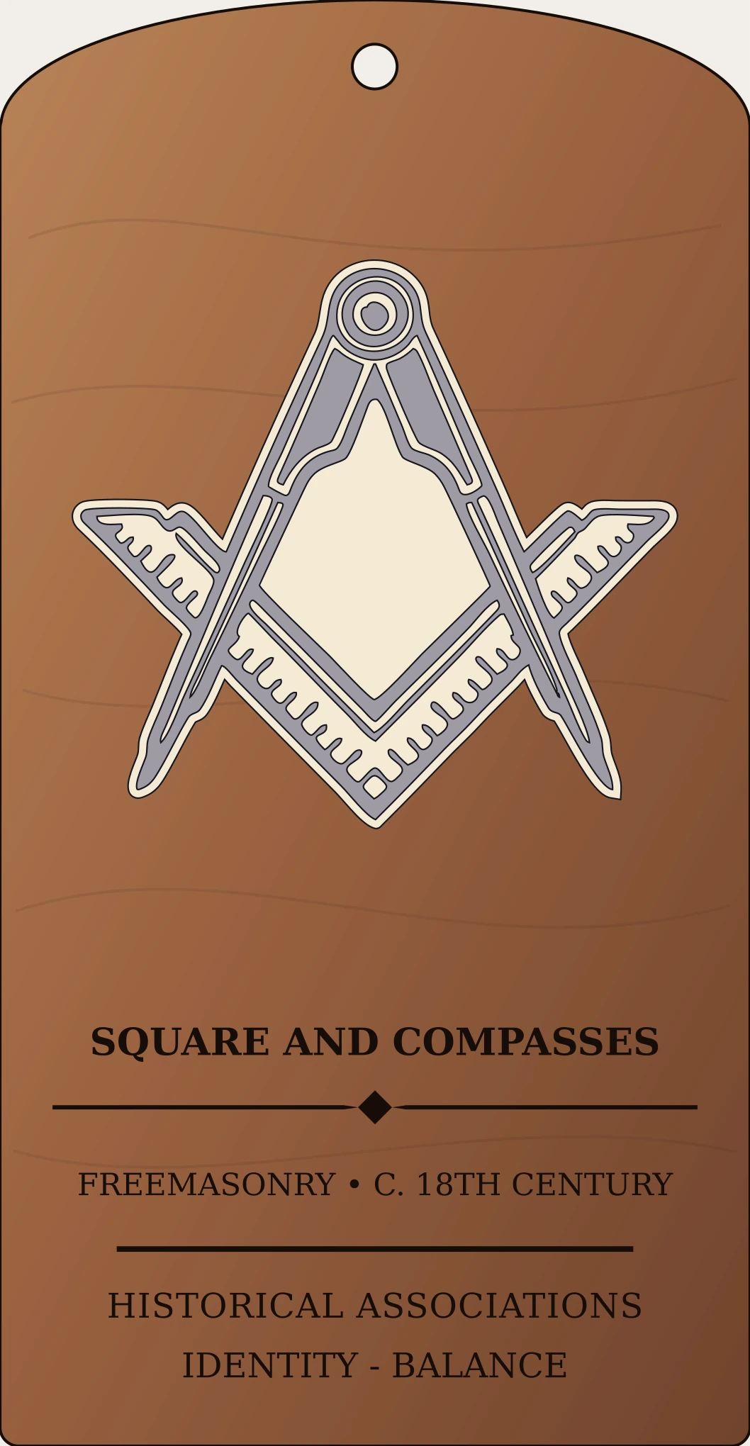 Square and Compasses Sanctum Hex Archive Plaque preview