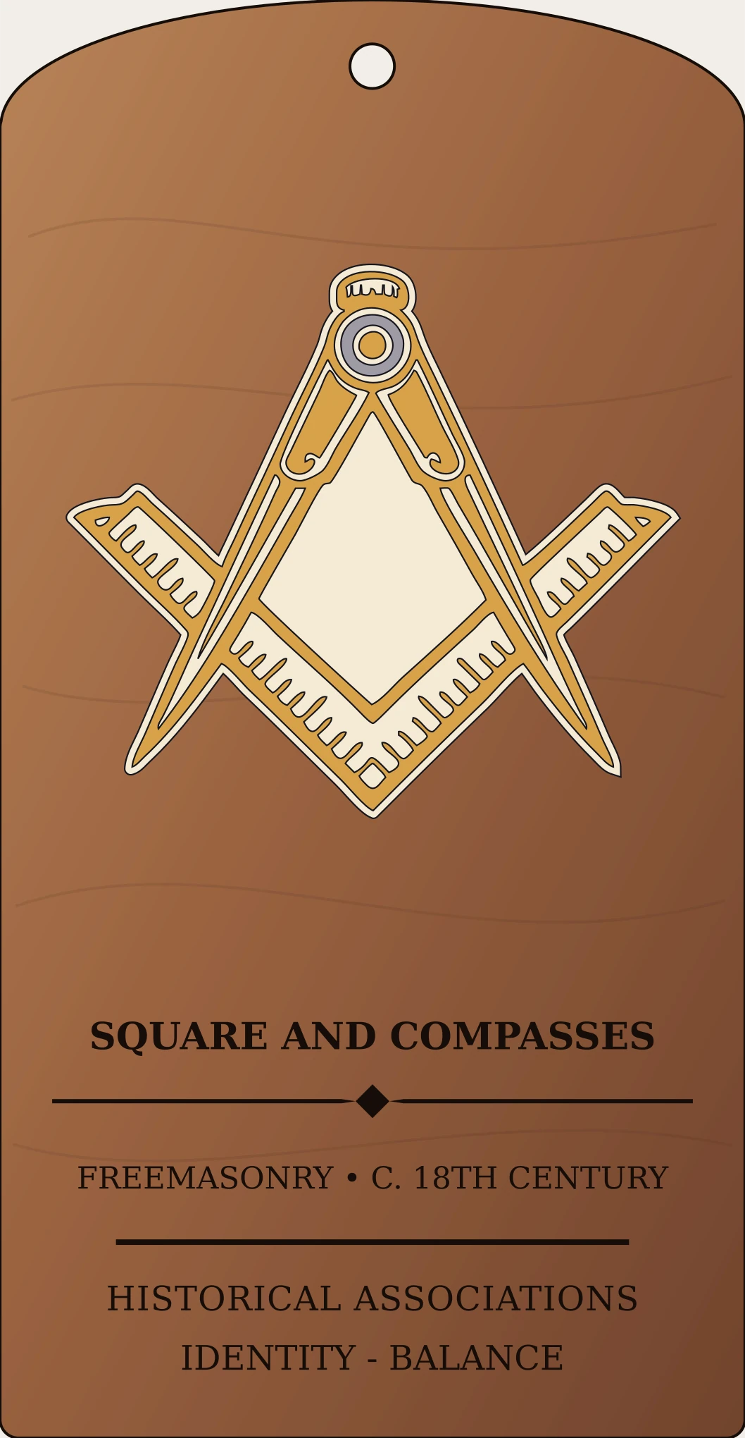 Square and Compasses Sanctum Hex Archive Plaque preview