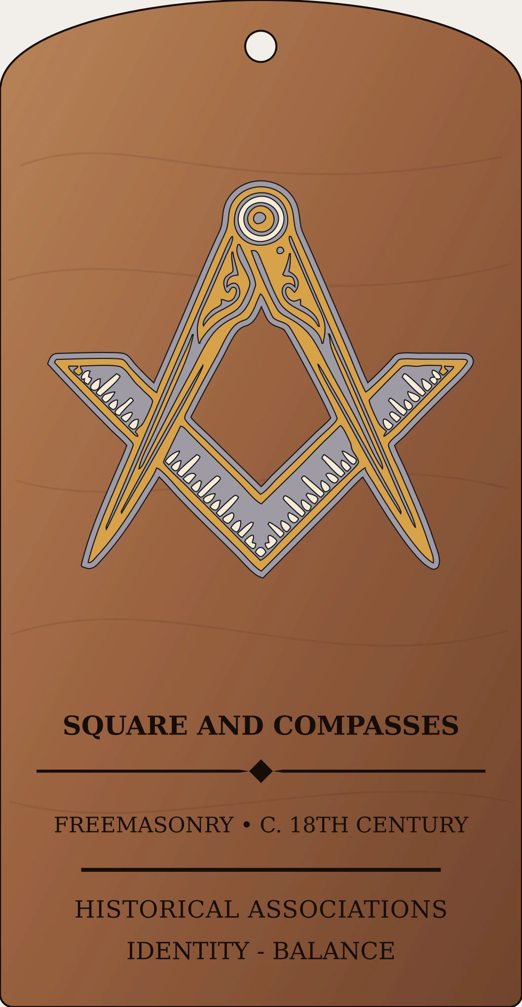 Square and Compasses Sanctum Hex Archive Plaque preview