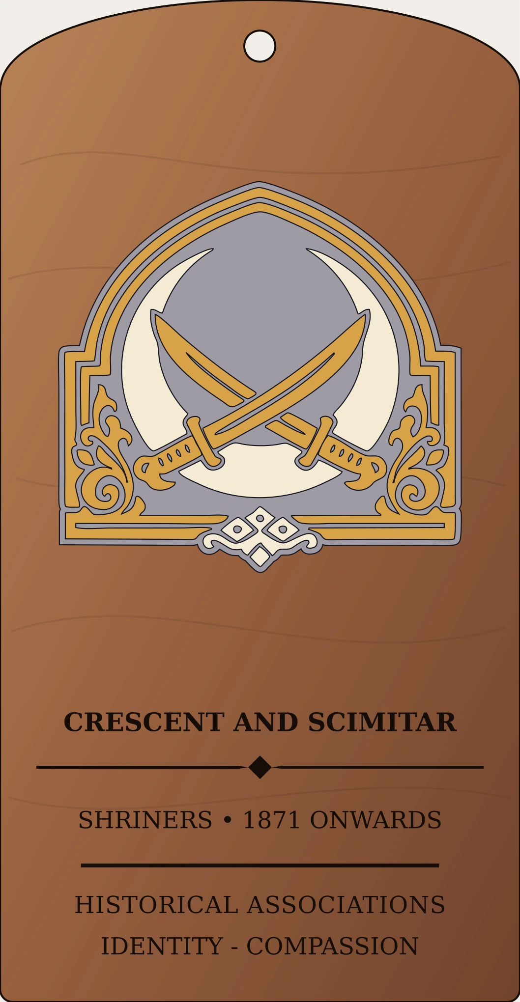 Crescent and Scimitar Sanctum Hex Archive Plaque preview