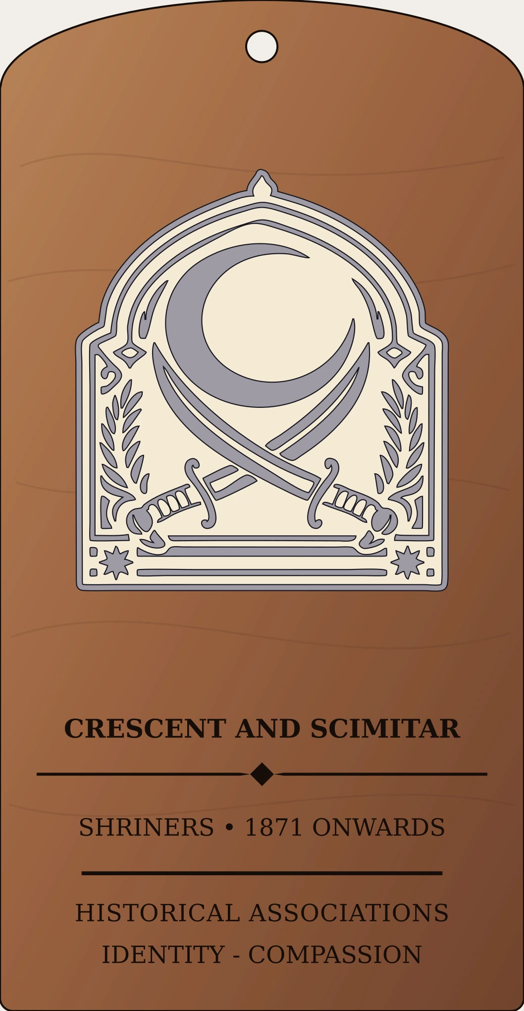 Crescent and Scimitar Sanctum Hex Archive Plaque preview