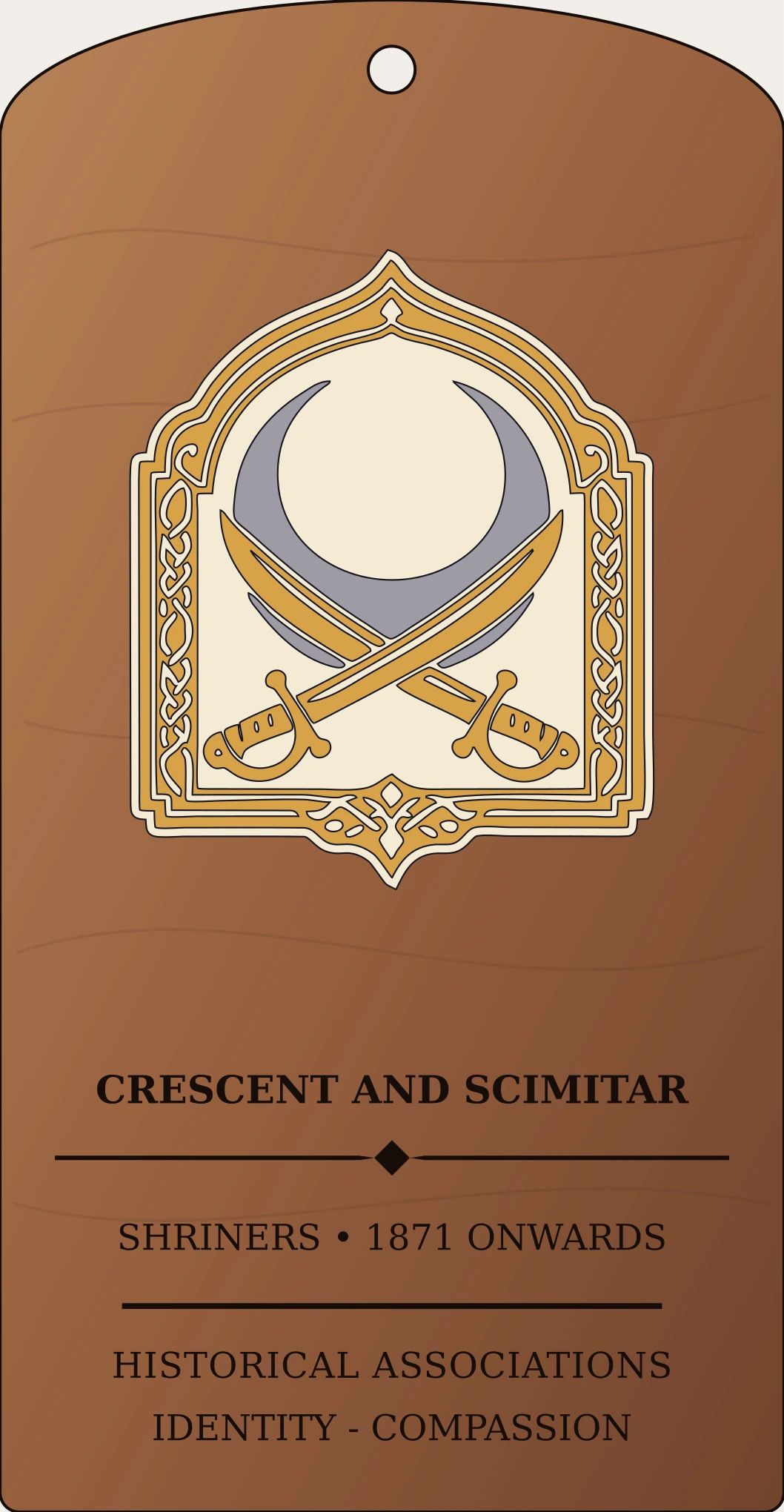 Crescent and Scimitar Sanctum Hex Archive Plaque preview