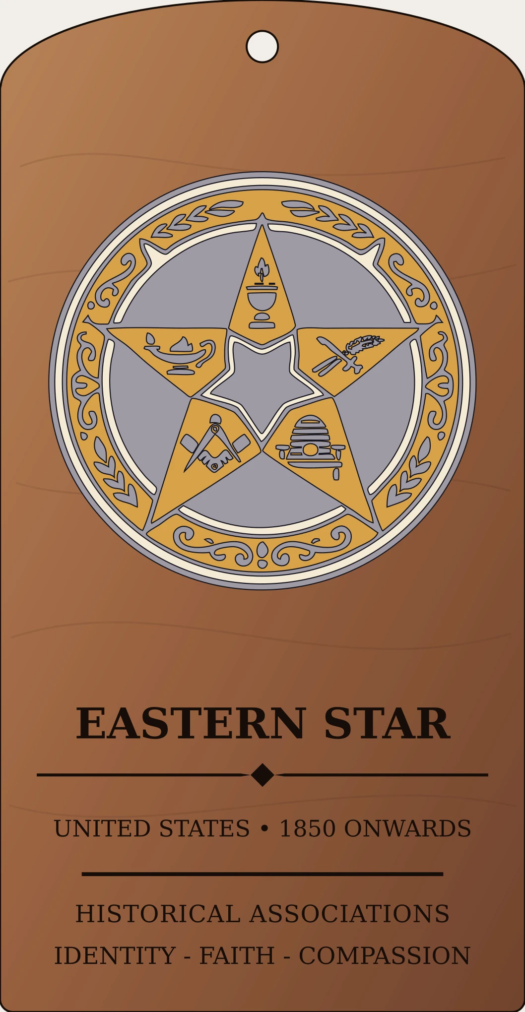 Eastern Star Five-Pointed Star Sanctum Hex Archive Plaque preview