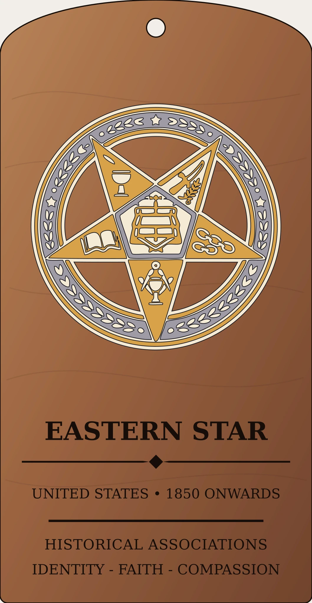Eastern Star Five-Pointed Star Sanctum Hex Archive Plaque preview