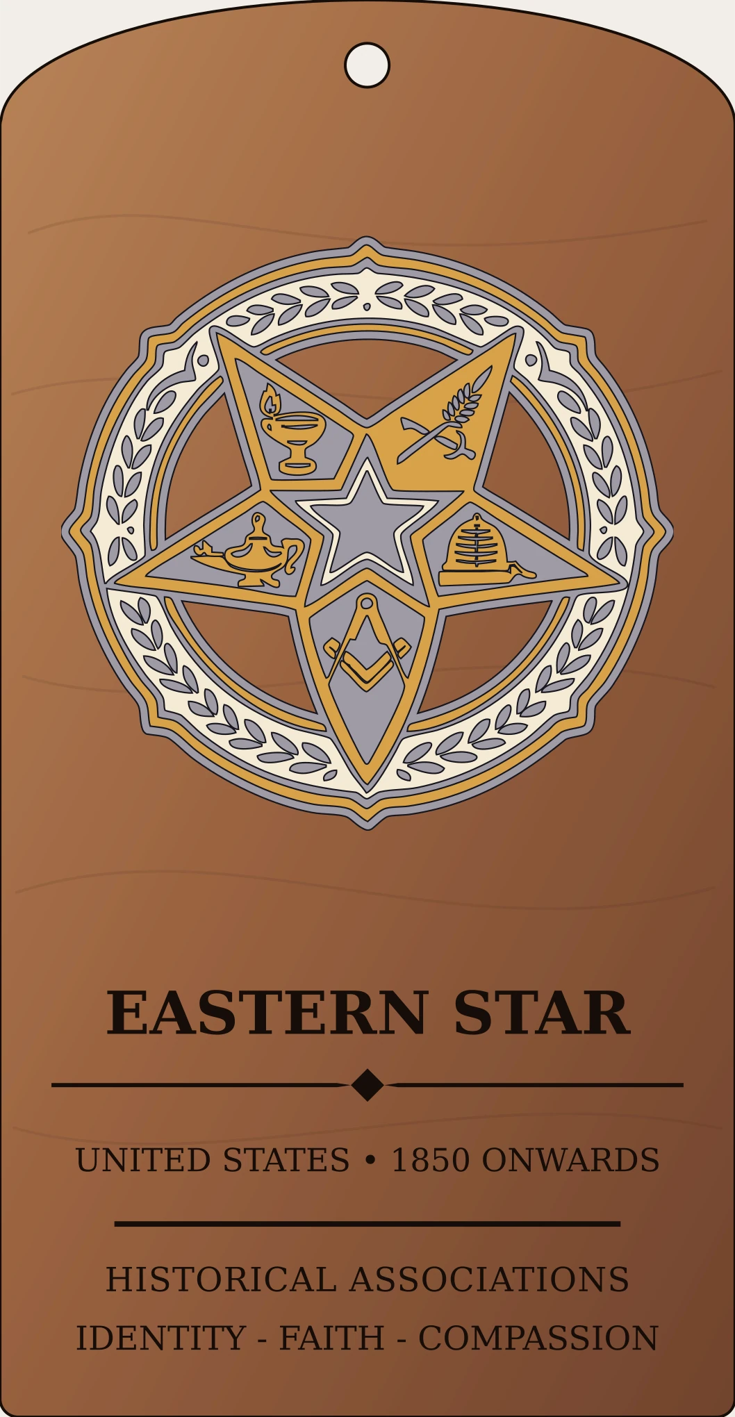 Eastern Star Five-Pointed Star Sanctum Hex Archive Plaque preview