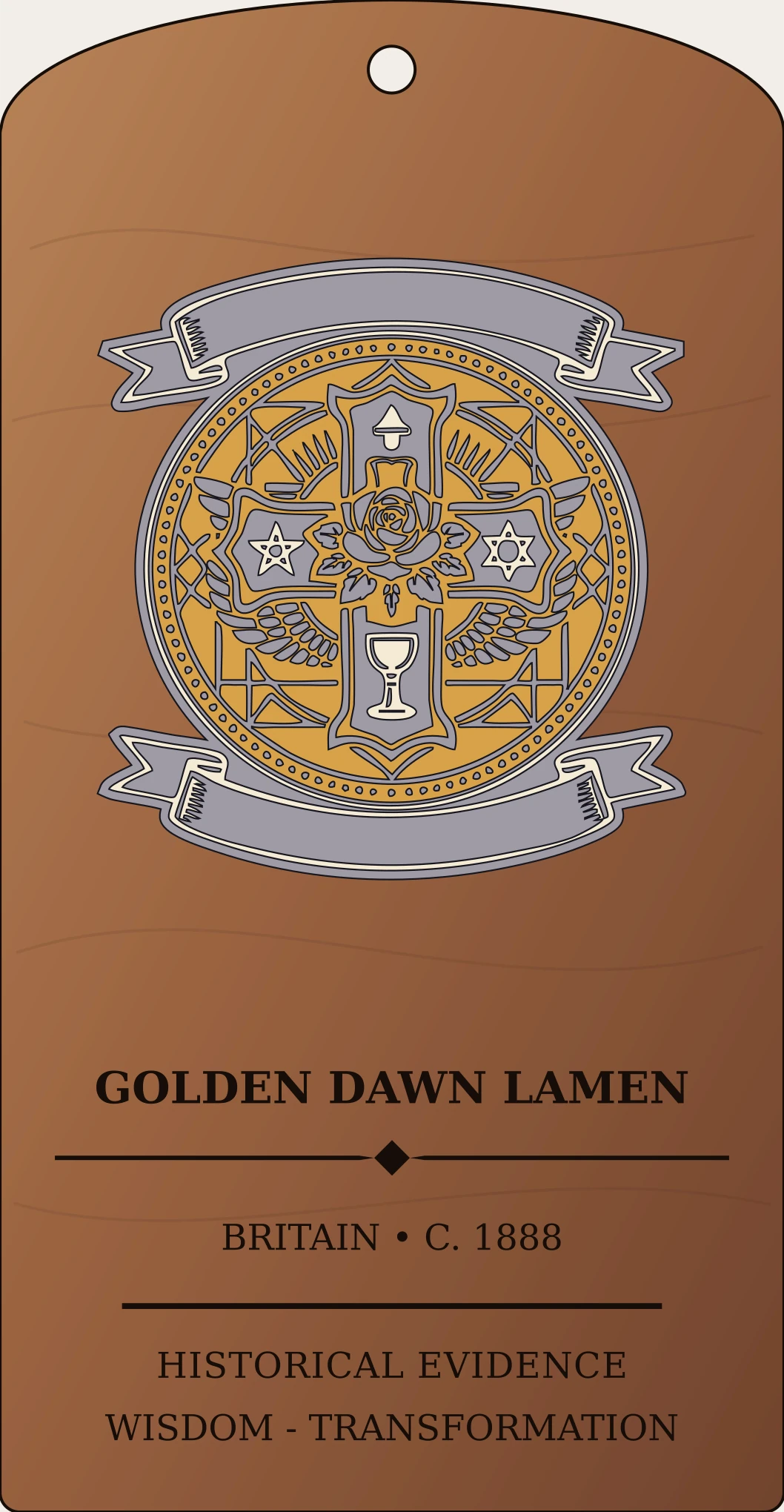 Golden Dawn Rose Cross Lamen Sanctum Hex Archive Plaque preview