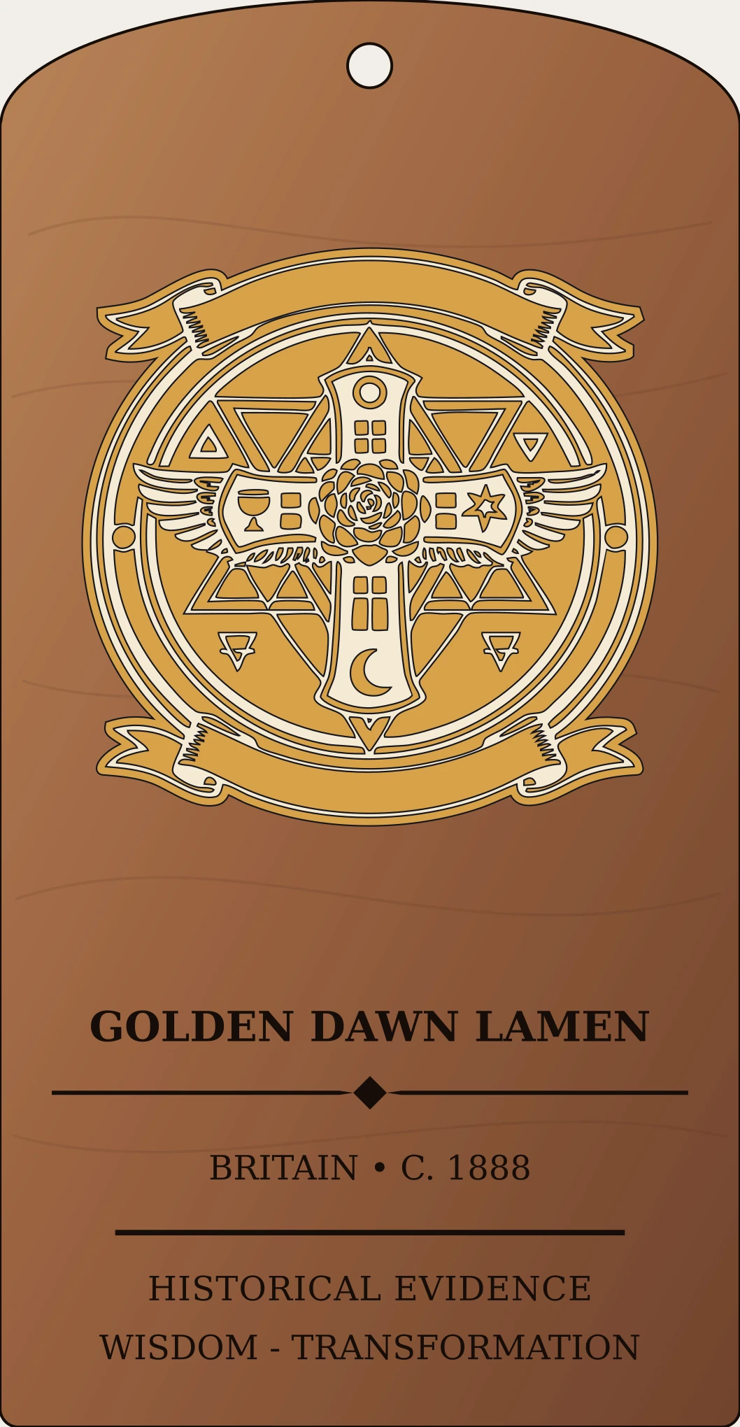Golden Dawn Rose Cross Lamen Sanctum Hex Archive Plaque preview