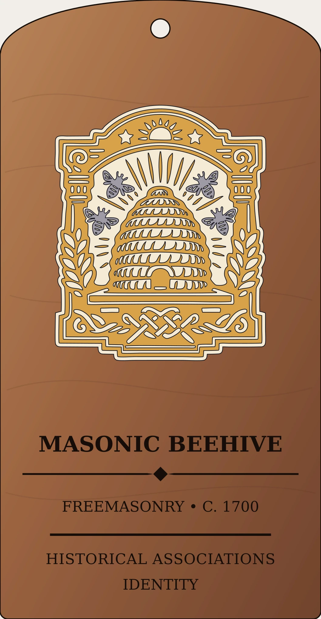 Masonic Beehive Sanctum Hex Archive Plaque preview