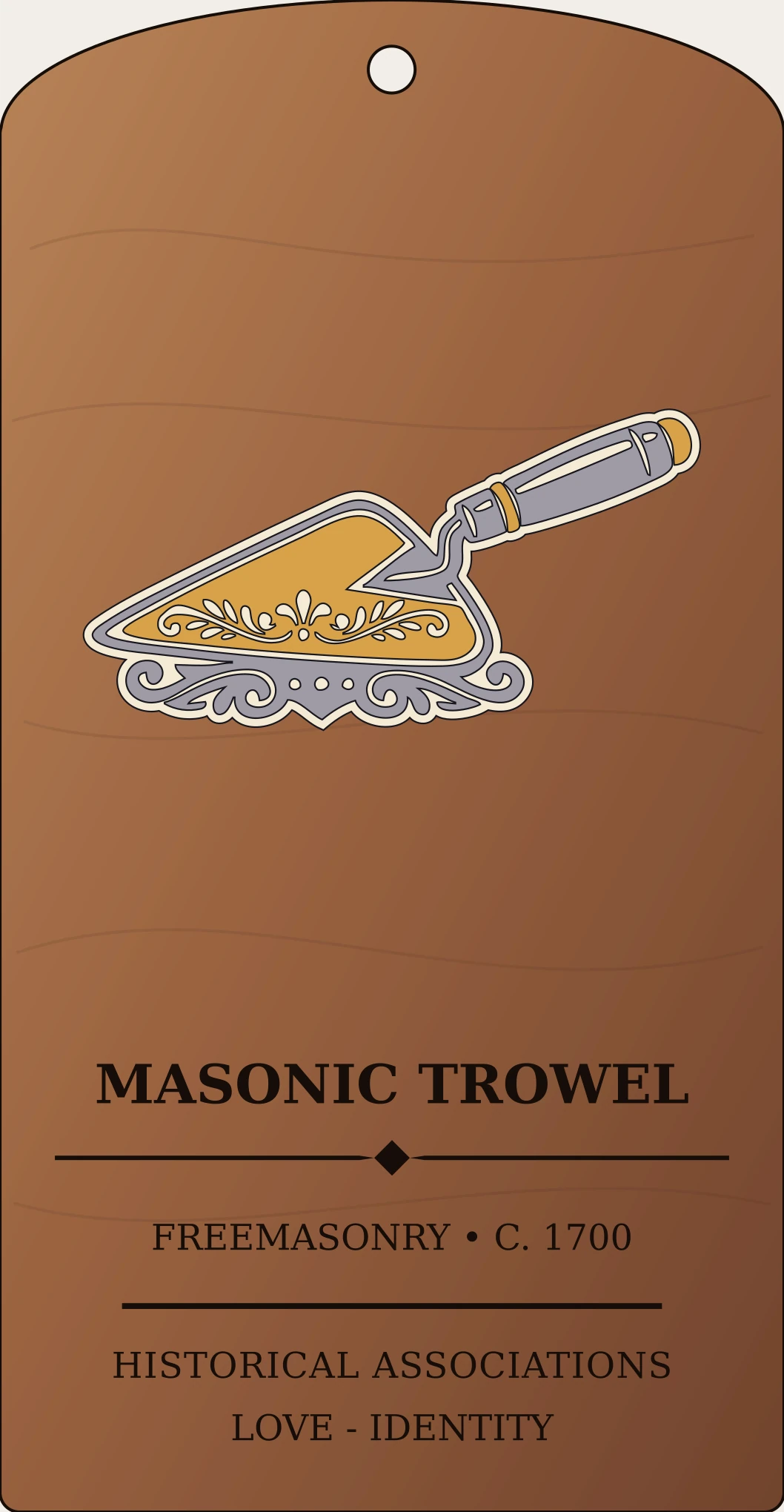 Masonic Trowel Sanctum Hex Archive Plaque preview