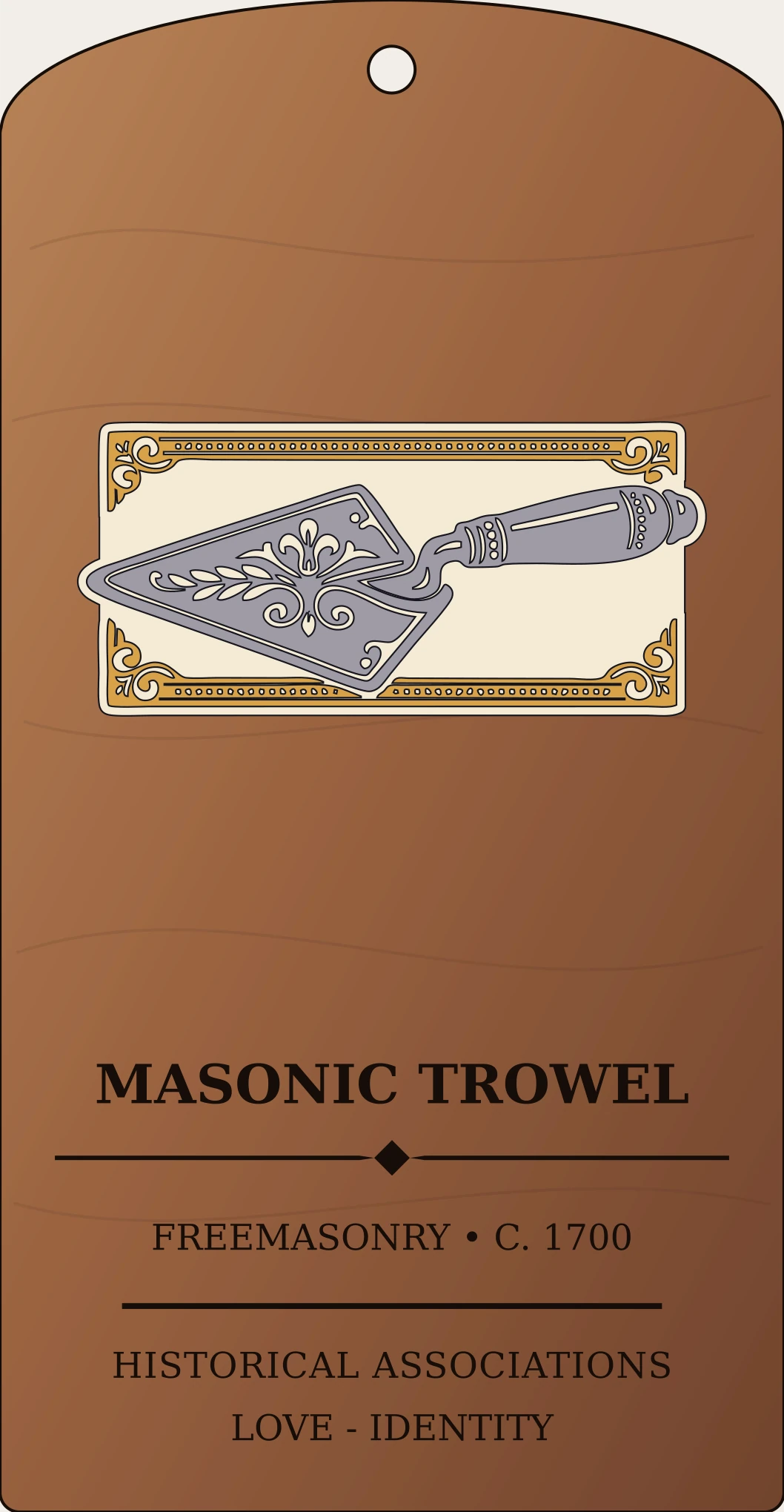 Masonic Trowel Sanctum Hex Archive Plaque preview