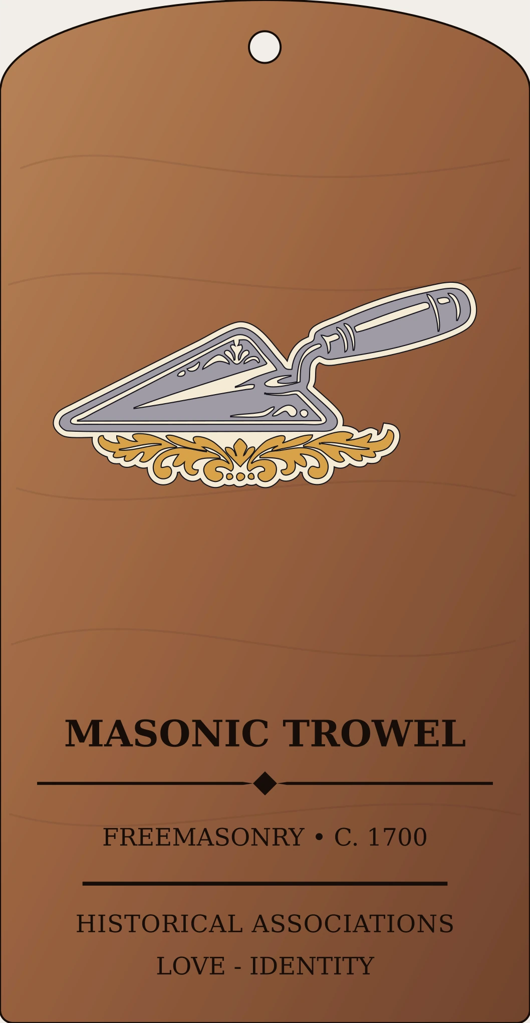 Masonic Trowel Sanctum Hex Archive Plaque preview