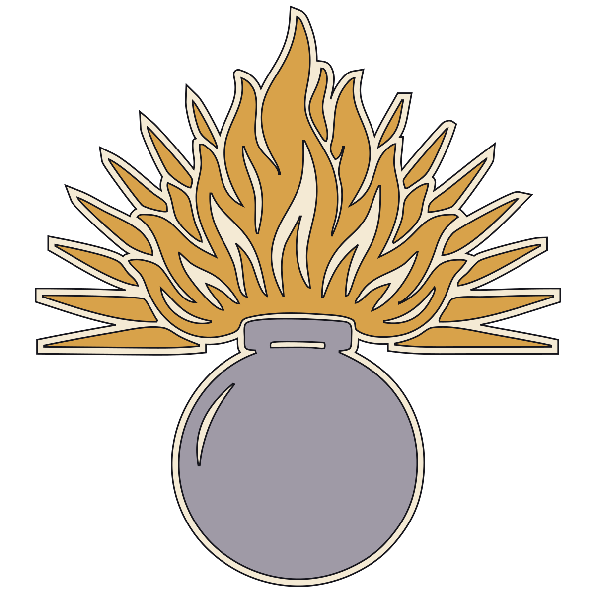Flaming Grenade Badge — French Infantry and Gendarmerie Traditions, 19th Century preview