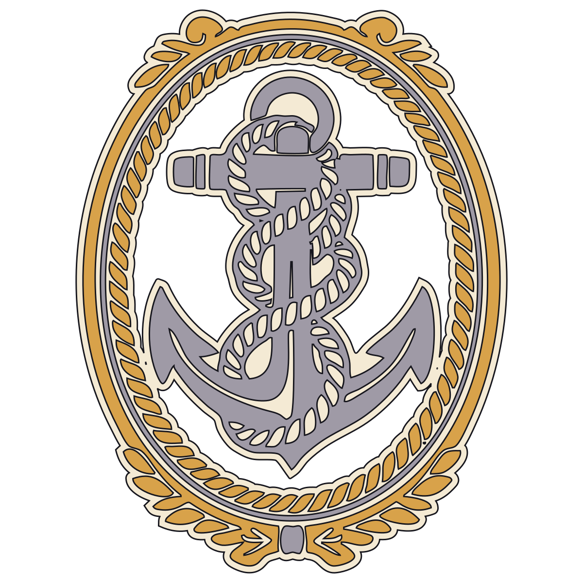 Fouled Anchor Badge — British Royal Navy, 18th–19th Century preview