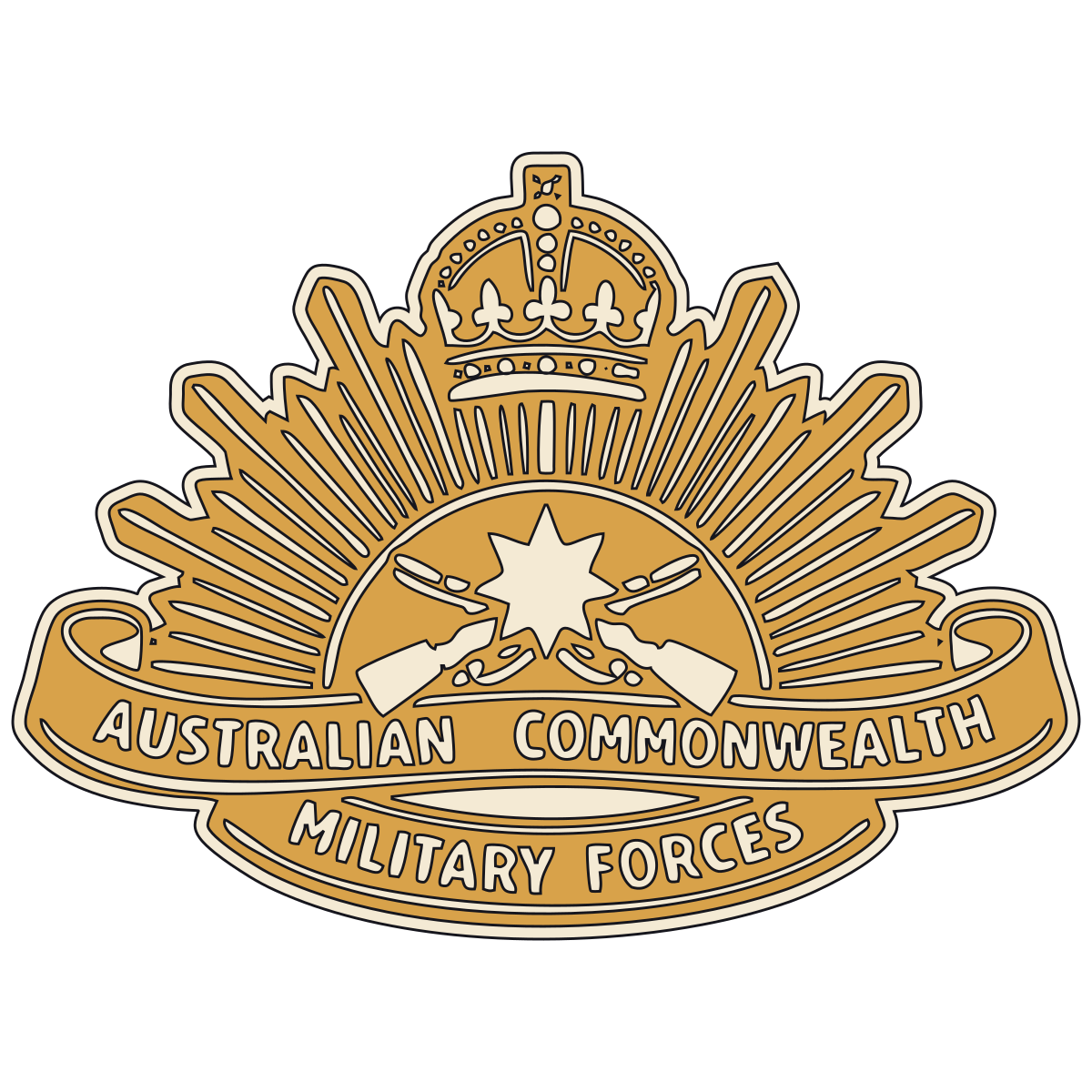 General Service ‘Rising Sun’ Badge — Australian Commonwealth Military Forces, 1902–1918 preview