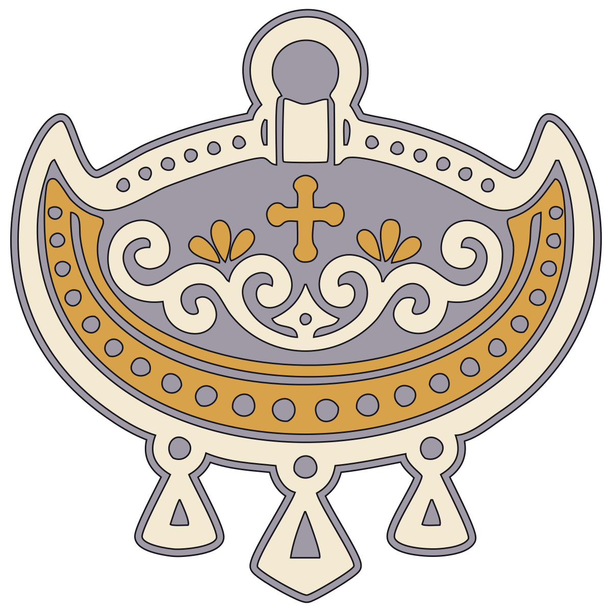 Crescent Lunula Pendant — Early Medieval Slavic Contexts V2 preview
