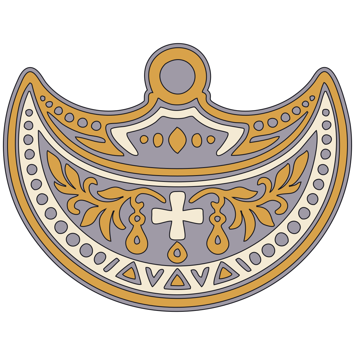Crescent Lunula Pendant — Early Medieval Slavic Contexts V3 preview