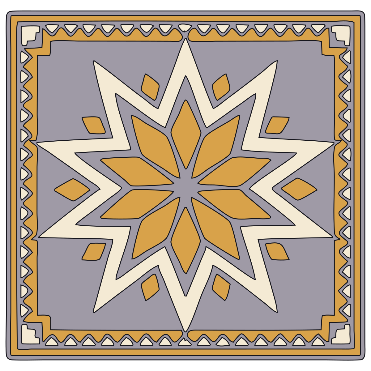 Eight-Point Rosette — Eastern Slavic Folk Ornament preview