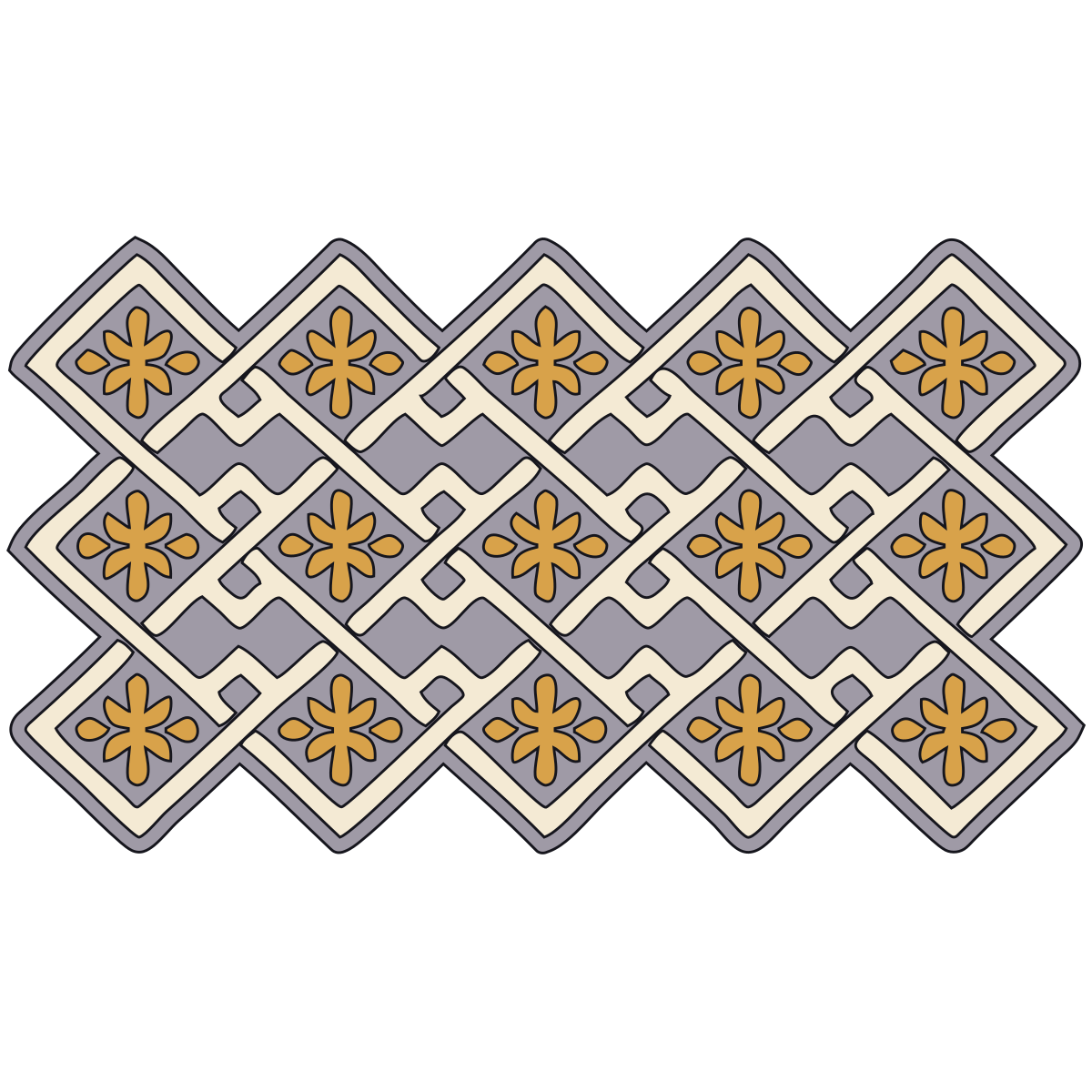 Interlocking Lozenges — Slavic Textile Ornament preview