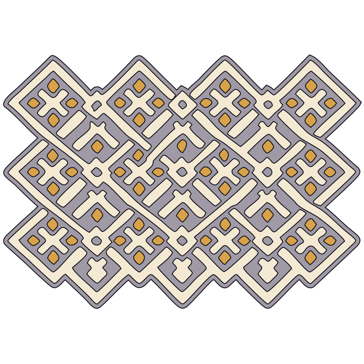 Interlocking Lozenges — Slavic Textile Ornament preview