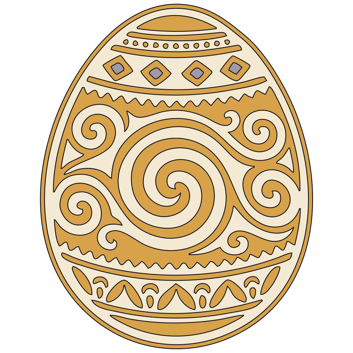 Spiral Motif — Slavic Folk Carving and Decorated Eggs preview