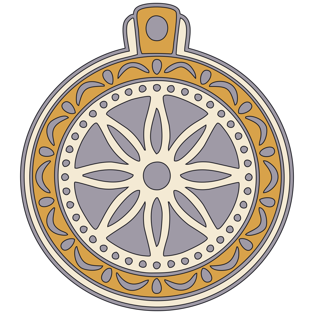 Wheel Rosette Pendant — Early Medieval West Slavic Contexts V2 preview