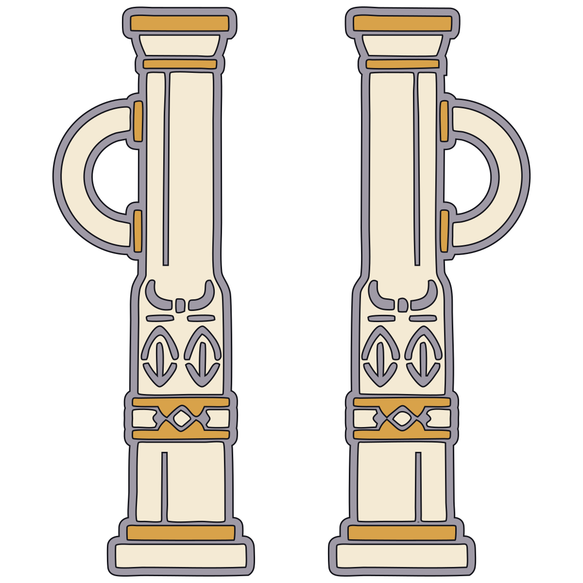 Bügelschaft Gate-Post (URI3) — Documented Sumerian Motif, Late Uruk–Early Dynastic preview