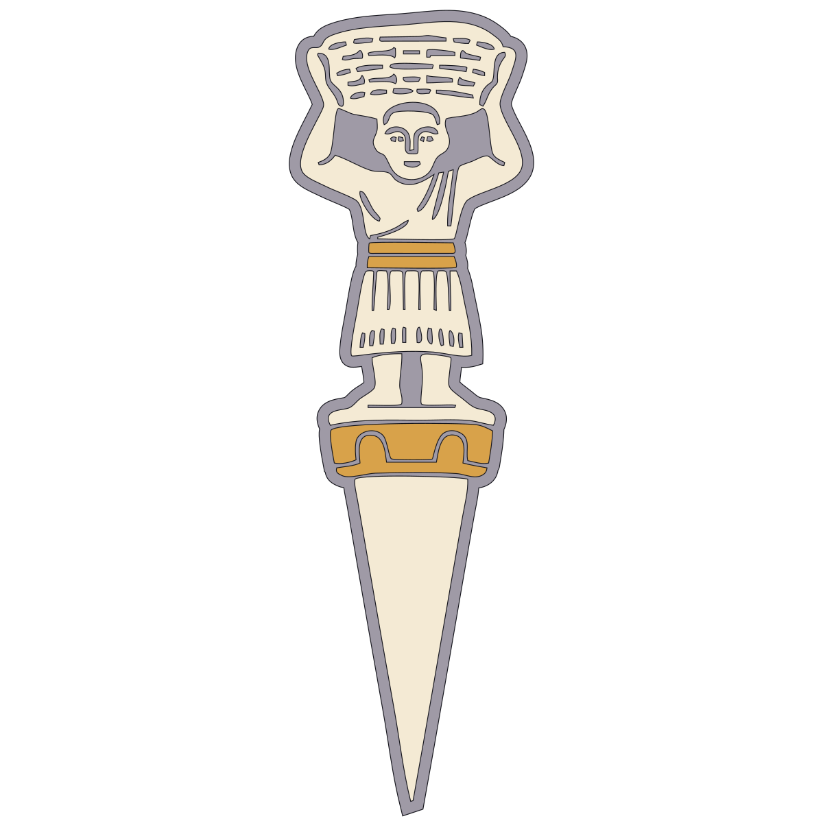Basket-Bearer Foundation Peg — Documented Sumerian Motif, Lagash II–Ur III preview